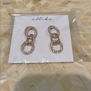 Ettika Gold Link Earrings NWT